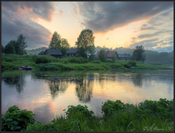 природа россии деревня и река фото