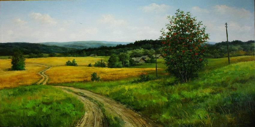 проселочная дорога картина фото