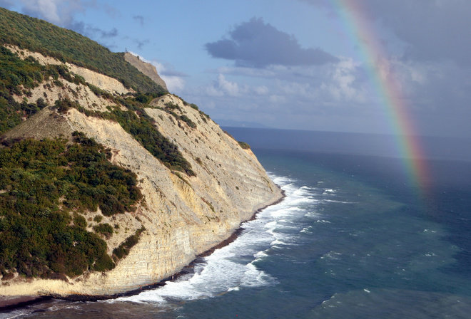 радуга горы море фото