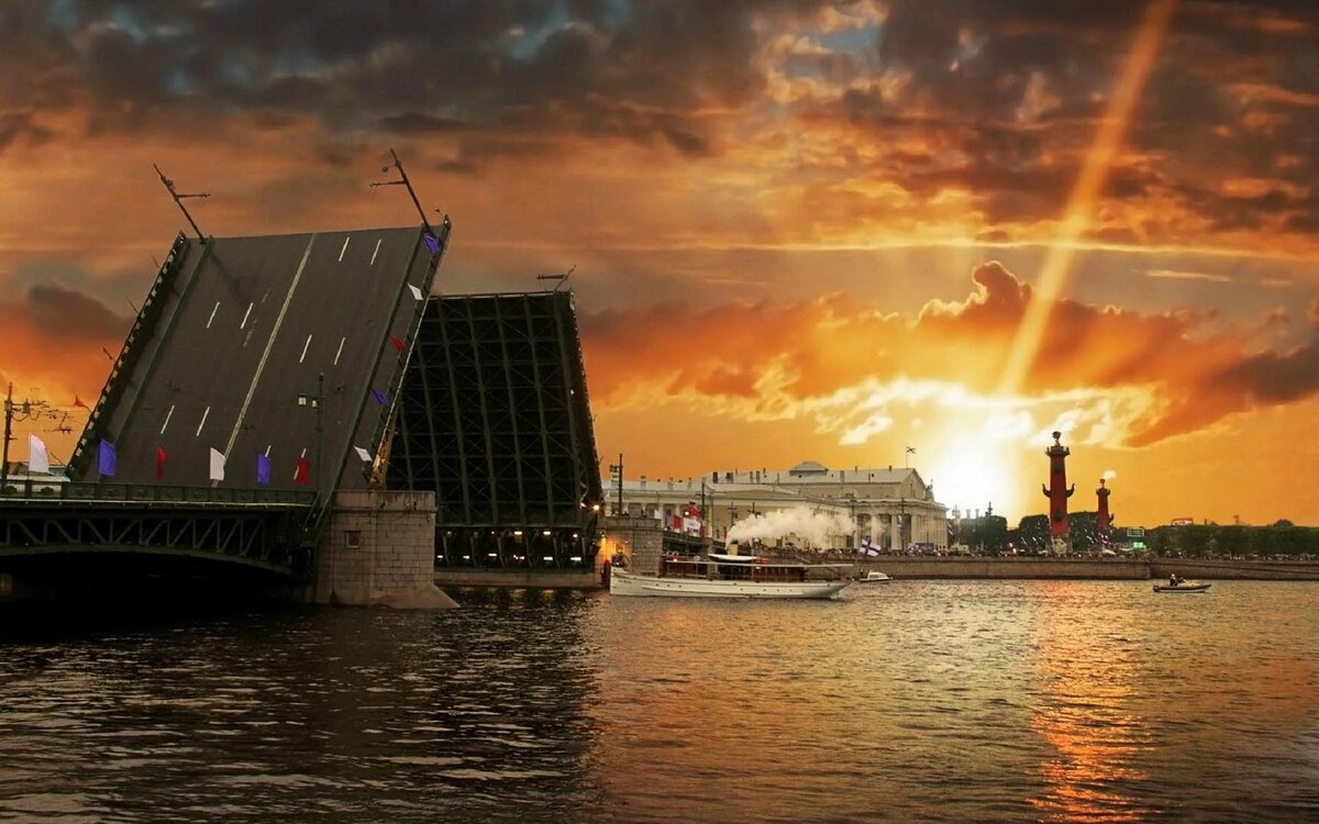 разводные мосты в санкт петербурге фото