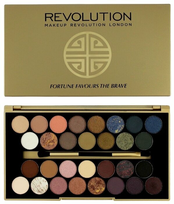 revolution makeup / палетка теней 30 eyeshadow palette fortune favours the brave фото