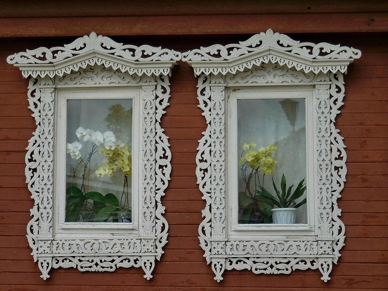 резные наличники на окна фото