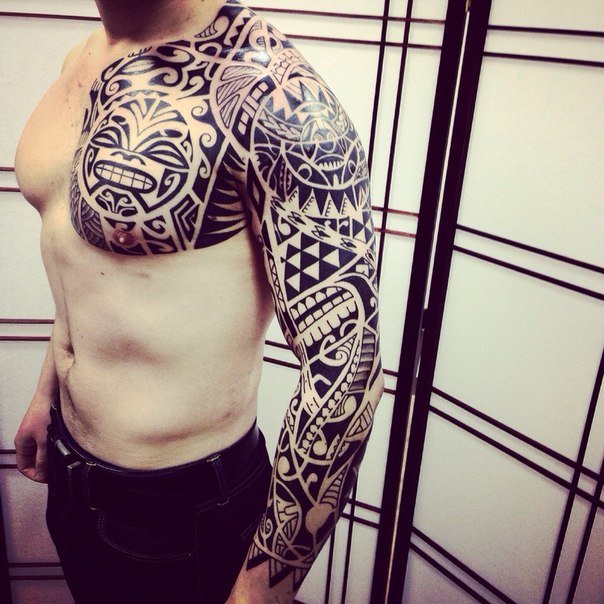 рукав в полинезийском стиле фото