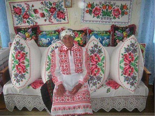 рукоделие наших бабушек вышитые подушки фото
