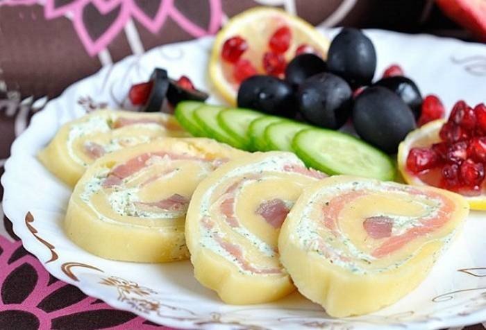 рулет из сыра закуски фото