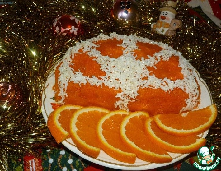салат апельсиновая долька фото