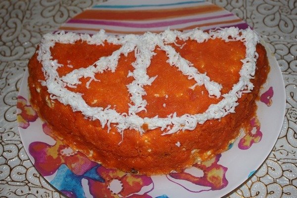 салат апельсиновая долька фото