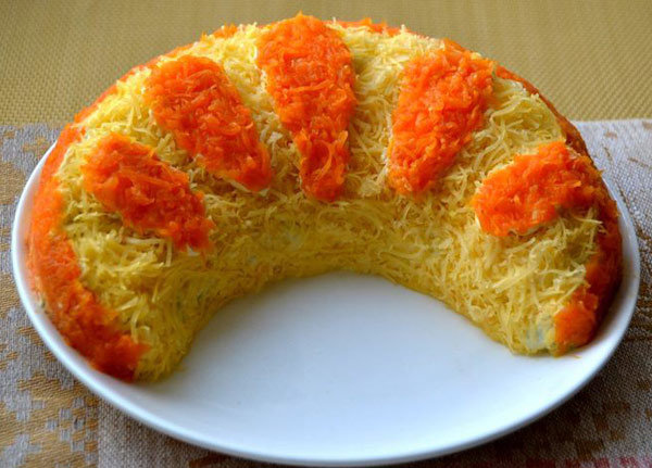 салат апельсиновая долька фото