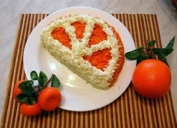 салат апельсиновая долька фото