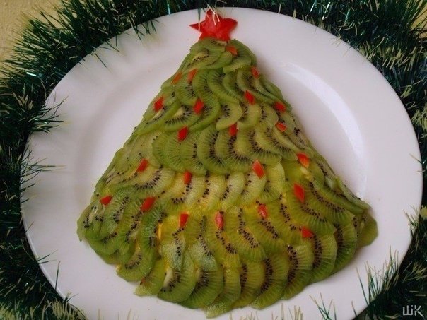 салат елочка с киви фото