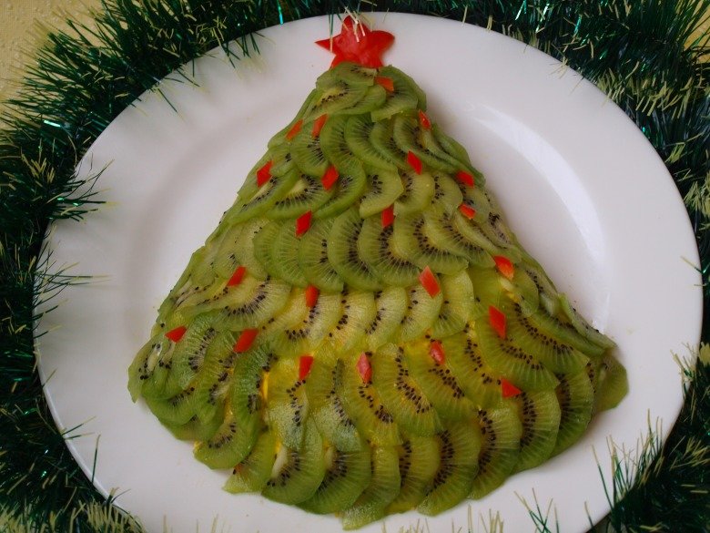 салат елочка с киви фото