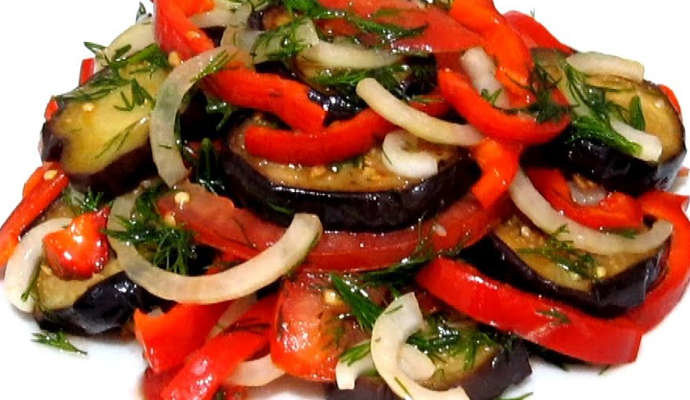 салат из баклажанов и перца фото