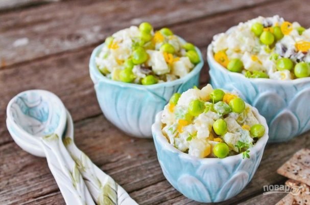 салат из кукурузы консервированной и яиц фото