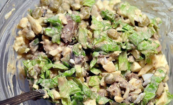салат из куриной печени фото