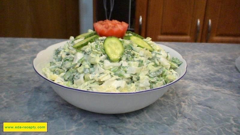 салат из огурцов фото