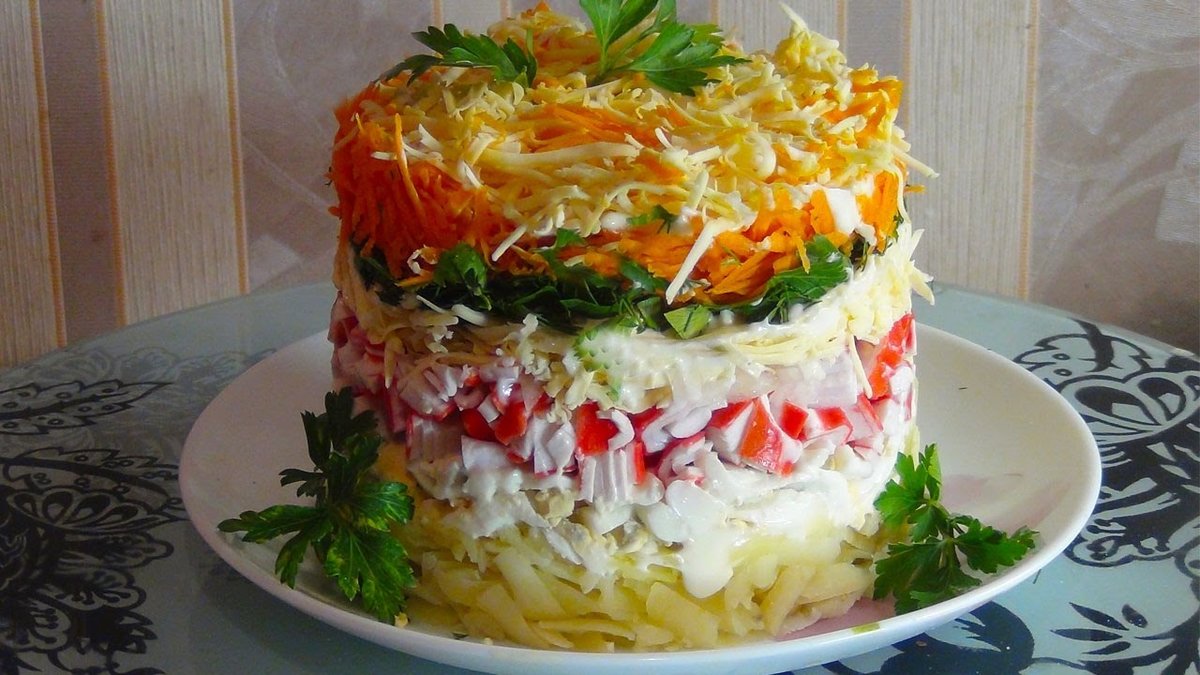салат красивый и очень вкусный фото