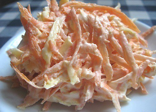 салат морковь с сыром фото