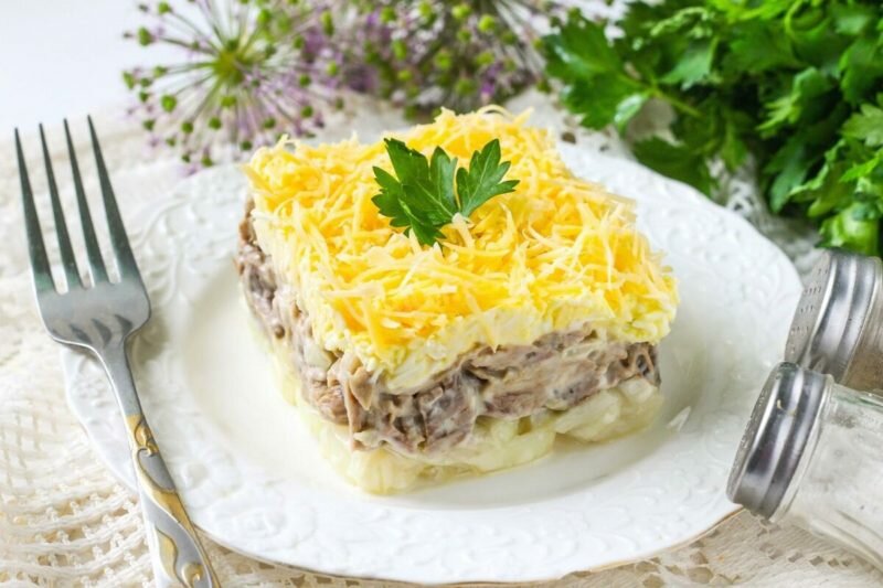 салат мужской каприз с говядиной фото