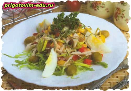салат мясной фото
