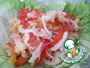 салат пекинская с креветками фото