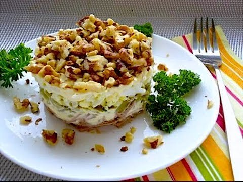 салат принц с курицей и грецкими орехами фото