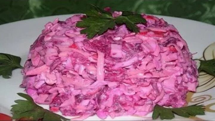 салат розовый фламинго фото