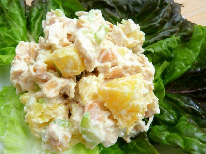 салат с ананасом и курицей фото
