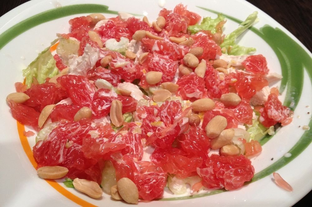 салат с грейпфрутом и курицей фото