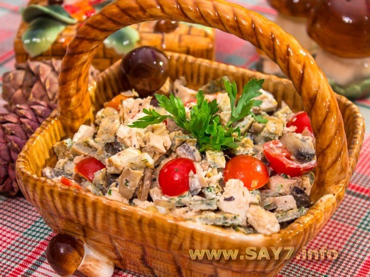 салат с грибами фото