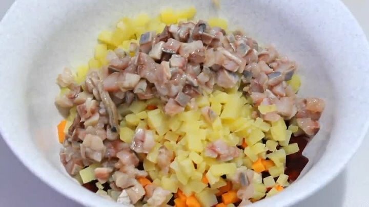 салат с копченой курицей фото