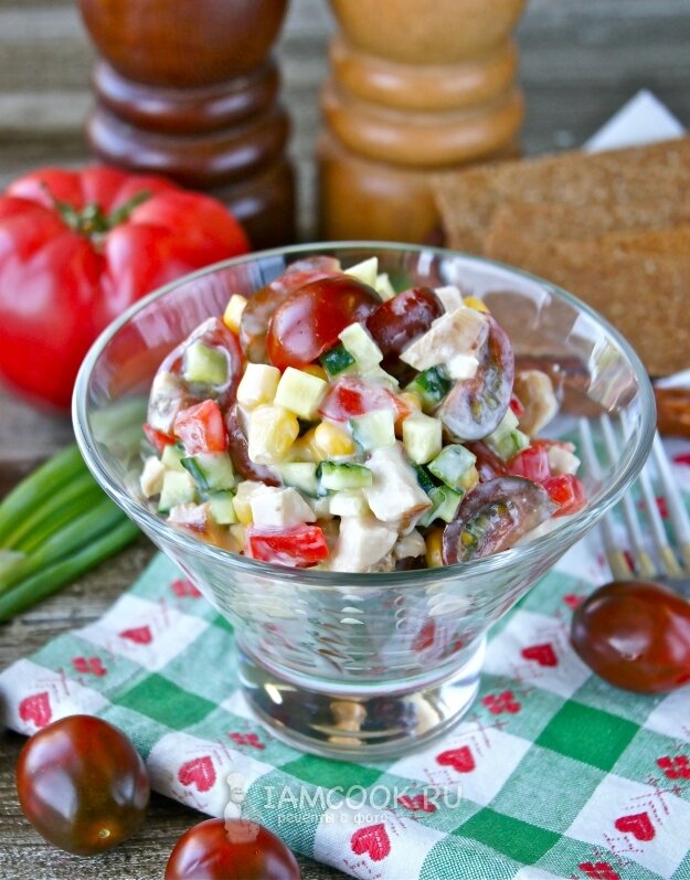 салат с крабовыми палочками и фасолью и помидорами фото