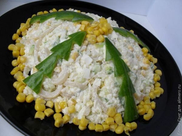 салат с кукурузой фото