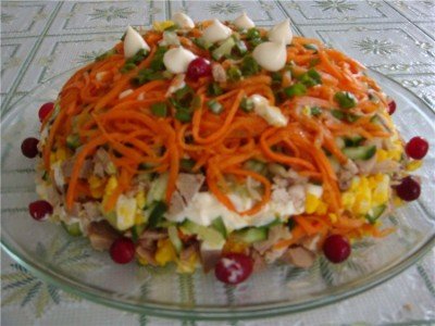 салат с курицей фото