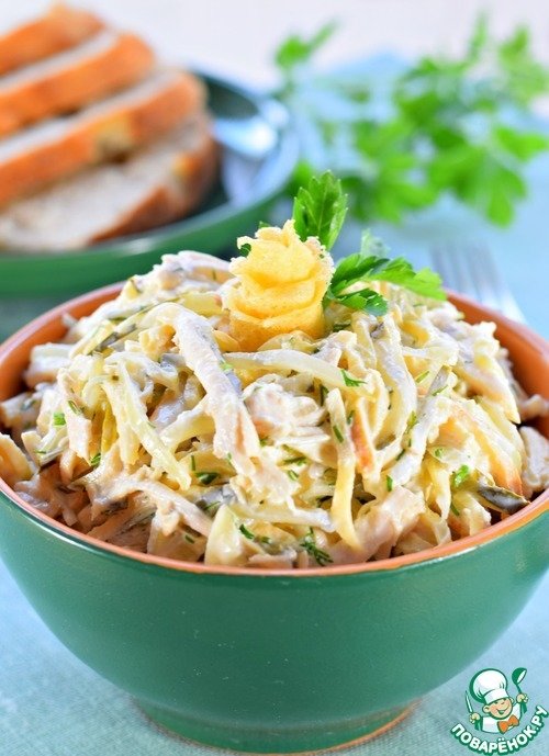 салат с курицей фото