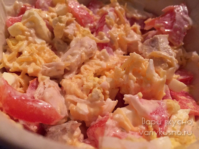салат с курицей фото