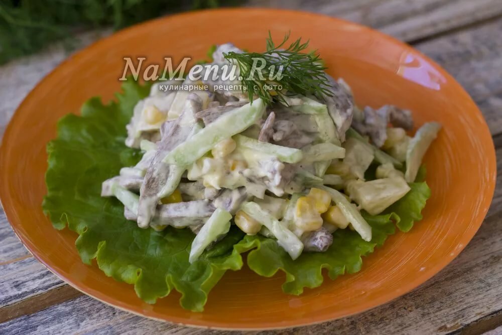 салат с курицей фото