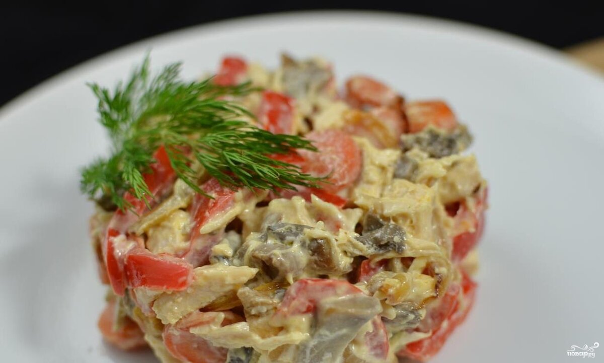 салат с курицей фото