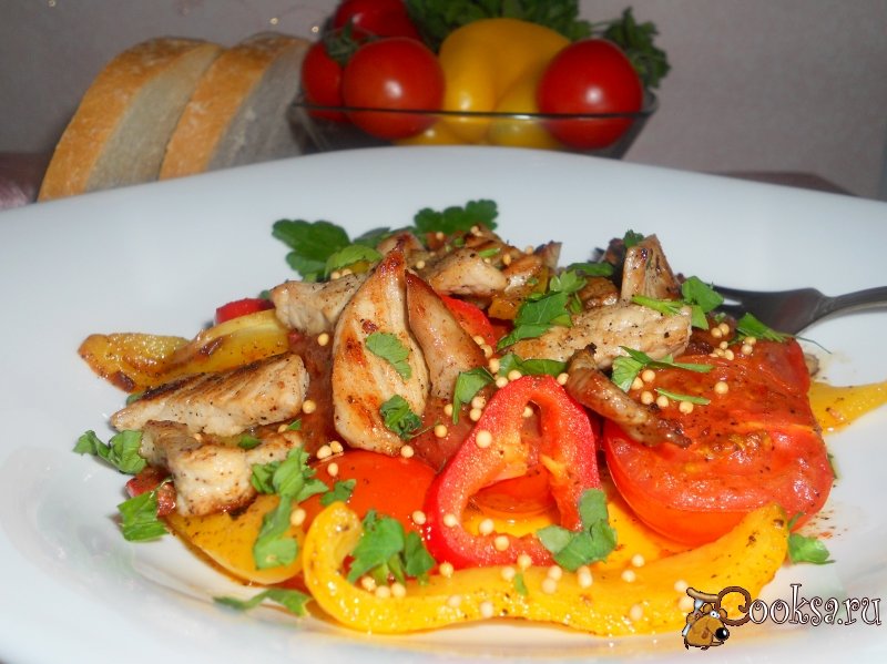 салат с курицей фото
