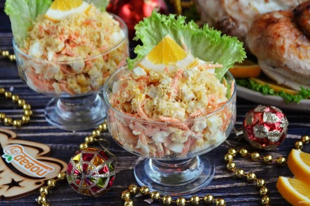 салат с курицей фото
