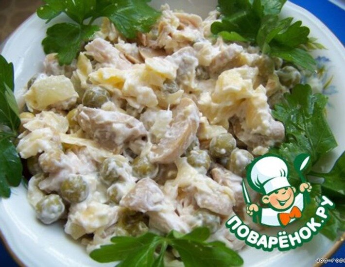салат с курицей фото