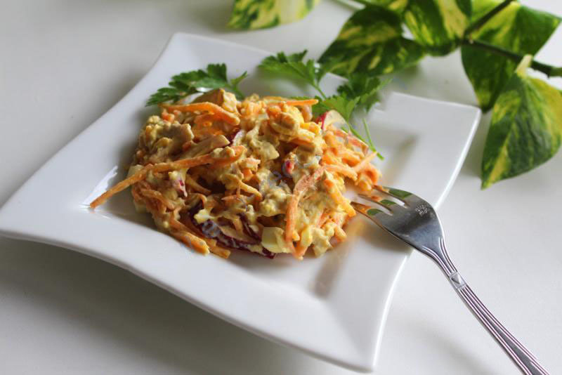 салат с курицей и морковью фото