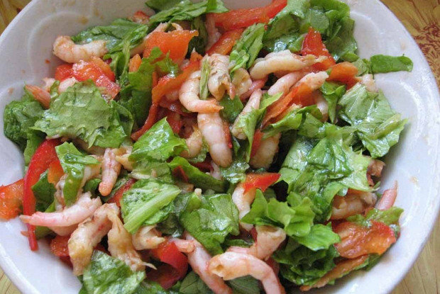 салат с морепродуктами фото