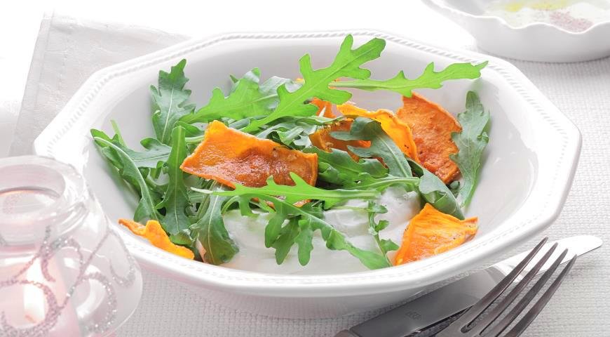 салат с рукколой и мандарином фото