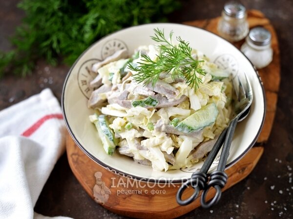салат с шампиньонами фото