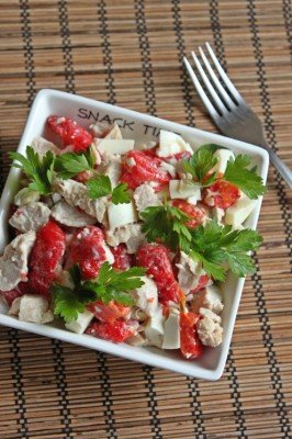 салат с сыром дорблю и клубникой фото