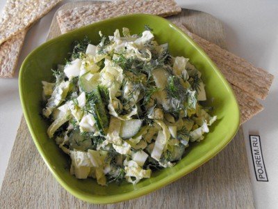 салат с яйцом и огурцом фото