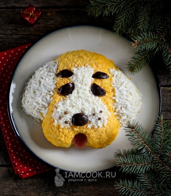 салат собачка на новый год 2018 фото