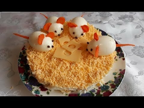 салат в виде мышки фото
