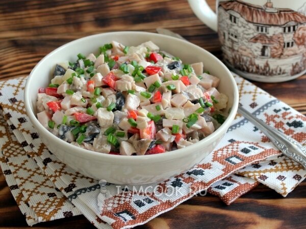 салат зимний с мясом фото