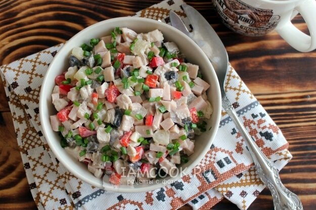 салат зимний с мясом фото